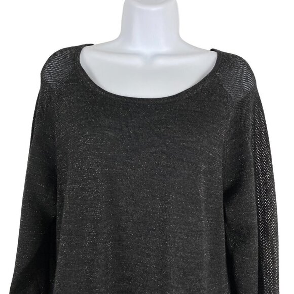 Eileen Fisher Tunic Sweater‎ Top Medium Merino Wool Blend Metallic DR-997 - Picture 3 of 8